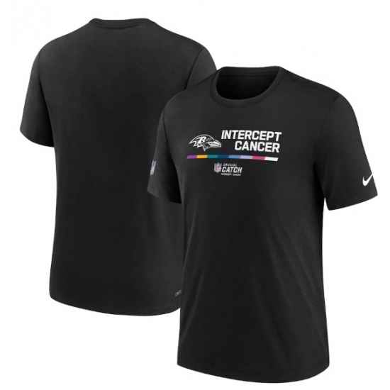 Men Baltimore Ravens 2022 Black Crucial Catch Performance T Shirt